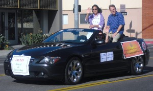 Rob Richardson, Audrey Noji and Jane Russo at the Fiestas Parade