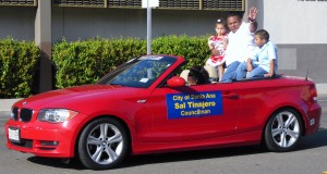 Sal Tinajero at the Fiestas Parade