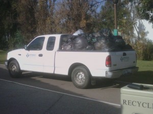 Maintenance truck at Santiago Park