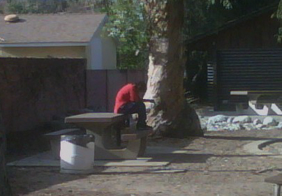 Man lurking at Santiago Park