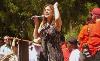 Congresswoman Loretta Sanchez at the OC Labor Day event in Santa Ana