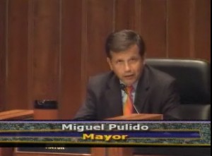 Miguel Pulido at city council