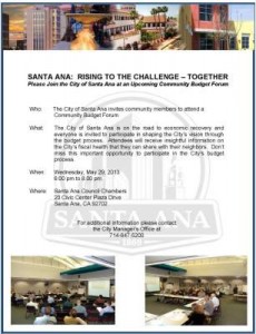 Santa Ana Budget Meeting