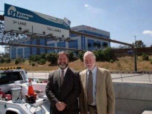 Supervisor Moorlach taking a tour of the 91 Express Lanes with Ken Phipps