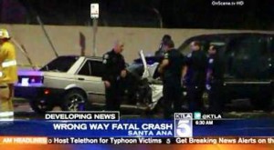 Santa Ana wrong way accident