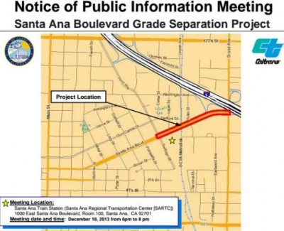 Santa Ana blvd grade separation project