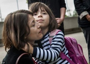 Norma Patricia Esparza and her child