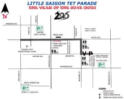 Little Saigon Tet Parade Route 2015