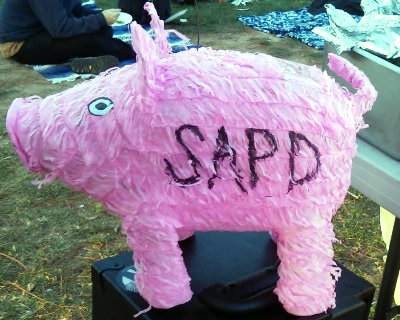 Santa Ana Copwatch pinata