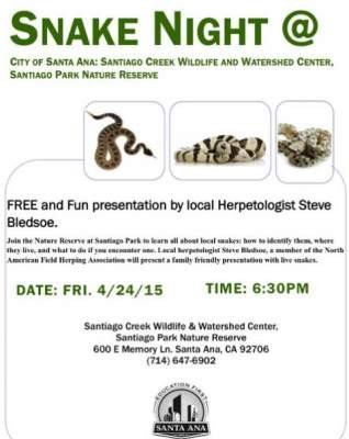 Snake Night at Santiago Park