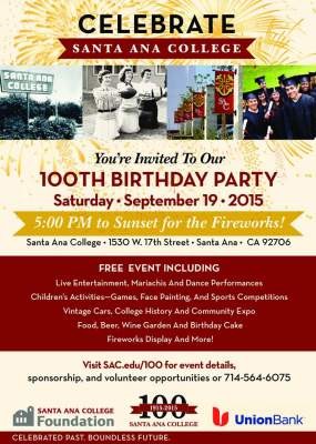 Santa Ana College 100th Birthday