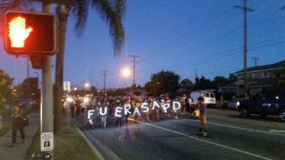 Pro gang parade in Townsend neighborhood