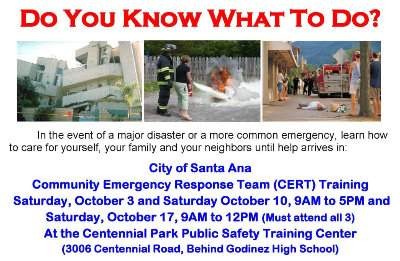 Santa Ana CERT class