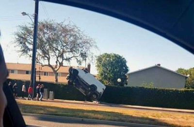 Car accident at Harbor and Mcfadden