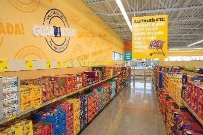 Aldi store interior