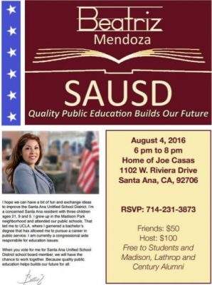 Beatriz Mendoza fundraiser