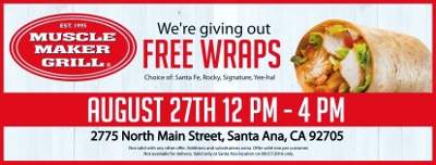 Free Wrap at Muscle Maker Grill in Santa Ana (400x152)